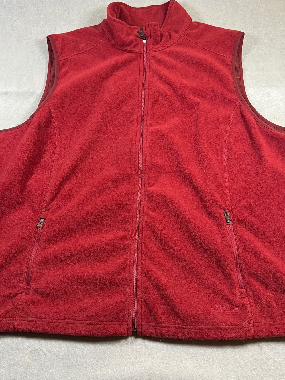 L.L.Bean Women’s 3X Polartec Fleece Vest Red Full Zip Outdoor Gorpcore